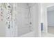 Bright bathroom shows updated shower and neutral walls at 6703 Jefferson Pl. # B7, Myrtle Beach, SC 29572