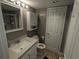 Updated bathroom with a vanity, recessed lights and a framed mirror at 7500 N Ocean Blvd. # 6061, Myrtle Beach, SC 29572