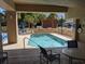 Inviting outdoor pool with lounge chairs and palm trees at 7500 N Ocean Blvd. # 6061, Myrtle Beach, SC 29572