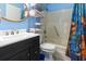Full bathroom featuring a vanity, tub/shower combo and shelving unit at 752 Tall Oaks Ct., Myrtle Beach, SC 29588
