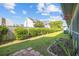 Well-maintained backyard with lush lawn and mature landscaping, offering privacy and space at 775 Plantation Dr. # 28, Little River, SC 29566