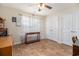 A bedroom with wood-look floors and two large closets, ready for your design ideas at 95 Timber Run Dr., Georgetown, SC 29440