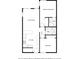Floor plan featuring kitchen, living room, primary bedroom, and second bedroom at 9660 Shore Dr. # 208, Myrtle Beach, SC 29572