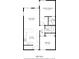 Layout of the house featuring kitchen, living room, primary bedroom, and second bedroom at 9660 Shore Dr. # 208, Myrtle Beach, SC 29572