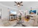 Inviting living room with comfortable seating and a view into the kitchen and dining area at 186 Ella Kinley Circle # 101, Myrtle Beach, SC 29588