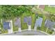 Aerial view showcasing multiple residences in a well-maintained neighborhood with manicured lawns at 208 Hamilton Way, Conway, SC 29526