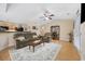 Comfortable living room featuring cozy seating and a ceiling fan at 208 Hamilton Way, Conway, SC 29526