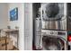 The laundry area features a stackable washer/dryer unit and a water heater at 2472 Bayboro St. # C, Loris, SC 29569