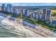 Beautiful aerial view of Myrtle Beach with high-rise condos along the beach and ocean at 2500 N Ocean Blvd. # 1102, Myrtle Beach, SC 29577