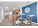 Cozy dining area adjacent to the kitchen, featuring a glass table and modern decor, creating a welcoming atmosphere at 2500 N Ocean Blvd. # 1102, Myrtle Beach, SC 29577
