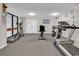 Bright gym equipped with treadmills, elliptical machine, bike and TV at 2500 N Ocean Blvd. # 1102, Myrtle Beach, SC 29577