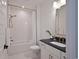Modern bathroom with a shower/tub combo, sleek vanity, and stylish fixtures at 2729 Long Avenue Ext., Conway, SC 29526