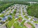 An aerial view of a house in a neighborhood with mature trees and green grass at 316 Watercress Dr., Longs, SC 29568