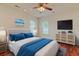 Cozy bedroom featuring a comfortable bed, natural light, and stylish décor at 316 Watercress Dr., Longs, SC 29568