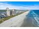 Panoramic aerial view of an oceanfront condo offering stunning beach views and a relaxing atmosphere at 4000 N Ocean Blvd. # 506, North Myrtle Beach, SC 29582
