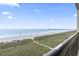 Panoramic view from the balcony overlooking the beach and ocean at 4000 N Ocean Blvd. # 506, North Myrtle Beach, SC 29582