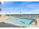 Outdoor condo pool with an ocean view, perfect for relaxing in the sun at 4000 N Ocean Blvd. # 506, North Myrtle Beach, SC 29582