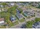 An aerial view showcasing charming beach houses with inviting porches and landscaped yards in a coastal community at 401 17Th Ave. S, North Myrtle Beach, SC 29582