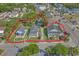 An aerial view of the property with the location clearly marked out in red at 401 17Th Ave. S, North Myrtle Beach, SC 29582