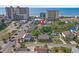 An aerial view of a charming home near the ocean and high-rise hotels, great beach location! at 401 17Th Ave. S, North Myrtle Beach, SC 29582