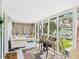 Enclosed porch offers ample seating and natural light, perfect for relaxation and enjoying the outdoors at 401 17Th Ave. S, North Myrtle Beach, SC 29582