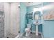 Bright bathroom featuring a glass shower and modern fixtures at 4303 South Ocean Blvd. # 303, North Myrtle Beach, SC 29582