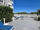 Outdoor patio area with ample seating and views of the beach at 4303 South Ocean Blvd. # 303, North Myrtle Beach, SC 29582