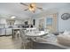 Dining and kitchen area with modern appliances and light-filled sliding door access to balcony at 4307 Beverly Ct., North Myrtle Beach, SC 29582