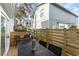 Inviting backyard patio area featuring outdoor dining furniture and a privacy fence at 4307 Beverly Ct., North Myrtle Beach, SC 29582