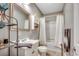 Bathroom featuring a tub and shower with white shower curtain, and grey walls at 5113 Pee Dee Ln., Murrells Inlet, SC 29576