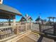Outdoor pavilion with wood railings and decorative roofing, offering a charming space for gatherings and events at 6001 S Kings Hwy., Myrtle Beach, SC 29575