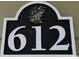 Close-up of the house number sign reading 612 at 6172 Catalina Dr. # 612, North Myrtle Beach, SC 29582