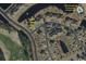 Aerial view of Heron Bay, highlighting community layout, golf course, and nearby amenities at 6172 Catalina Dr. # 612, North Myrtle Beach, SC 29582