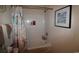 Bathroom with a bathtub, shower and seashell-themed shower curtain at 6172 Catalina Dr. # 612, North Myrtle Beach, SC 29582