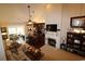 Spacious living area with a fireplace, built-in shelves and a vaulted ceiling at 6172 Catalina Dr. # 612, North Myrtle Beach, SC 29582