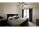 Serene main bedroom features a ceiling fan, plush bedding, and ample natural light from the windows at 6172 Catalina Dr. # 612, North Myrtle Beach, SC 29582