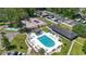 Aerial view of community pool, tennis courts, and recreational facilities at 6630 W Sweetbriar Trail, Myrtle Beach, SC 29588