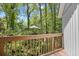 Outdoor balcony view showcasing lush greenery, enhancing the connection with nature at 739 Tall Oaks Dr., Myrtle Beach, SC 29588