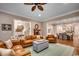 Spacious living room featuring hardwood floors, stylish furnishings, and an open layout at 9 Winnowing Way, Pawleys Island, SC 29585
