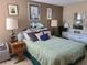 Cozy bedroom featuring a comfortable bed with a decorative headboard and matching nightstands at 1025 W Plantation Dr. W # 2817, Little River, SC 29566