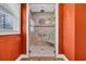 Bathroom showcasing a shower with light colored tiling and walls at 1039 Forest Dr., Conway, SC 29526