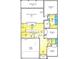 Detailed floor plan showcasing the layout of the home including the kitchen, bedrooms, and bathrooms at 118 Westfield Circle, Conway, SC 29526