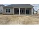Spacious covered patio with ceiling fans, perfect for outdoor entertaining and relaxation at 118 Westfield Circle, Conway, SC 29526