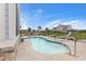 This fenced-in pool area offers a private oasis for relaxation with nice patio furniture at 201 West Isle Of Palms Ave., Myrtle Beach, SC 29579