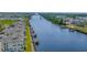 An aerial view of condominiums situated along a picturesque river with private docks and scenic surroundings at 222 Landing Rd. # 1811, North Myrtle Beach, SC 29582