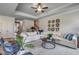 Spacious living room with a large sectional sofa, stylish decor and seamless flow to other areas at 227 Sundrop Way, Conway, SC 29526