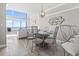 Bright dining area with ocean view, stylish decor and adjacent to the living area at 2500 N Ocean Blvd. # Ph 1, Myrtle Beach, SC 29577