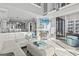 Open concept living room offers space for entertaining and sliding glass doors that lead to the balcony at 2500 N Ocean Blvd. # Ph 1, Myrtle Beach, SC 29577