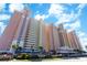 Exterior shot of this attractive high-rise building with ocean views and multiple private balconies at 2801 S Ocean Blvd. # 535, North Myrtle Beach, SC 29582