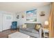 A bright living room, complemented with beachy decor and comfortable seating at 2801 S Ocean Blvd. # 535, North Myrtle Beach, SC 29582